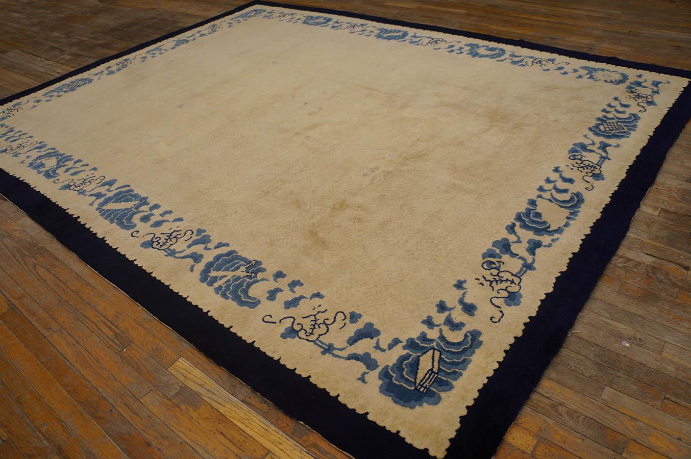 Hand-Knotted 19th Century Chinese Peking Carpet ( 9'2'' x 11'8'' - 280 x 355 ) For Sale