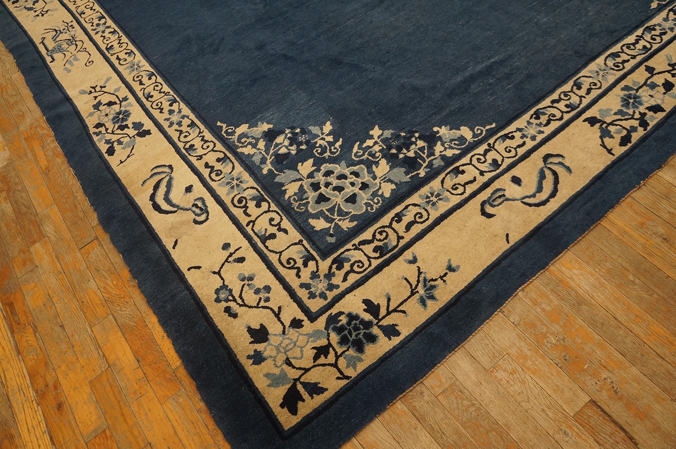 Antique Chinese Peking Rug 9' 2'' x11' 8'' For Sale 1