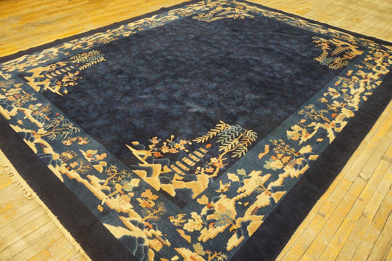 Antique Chinese Peking Rug, size: 9' 2''x11' 9''.