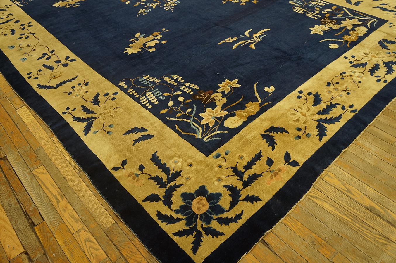 Hand-Knotted Antique Chinese Peking Rug 9' 2