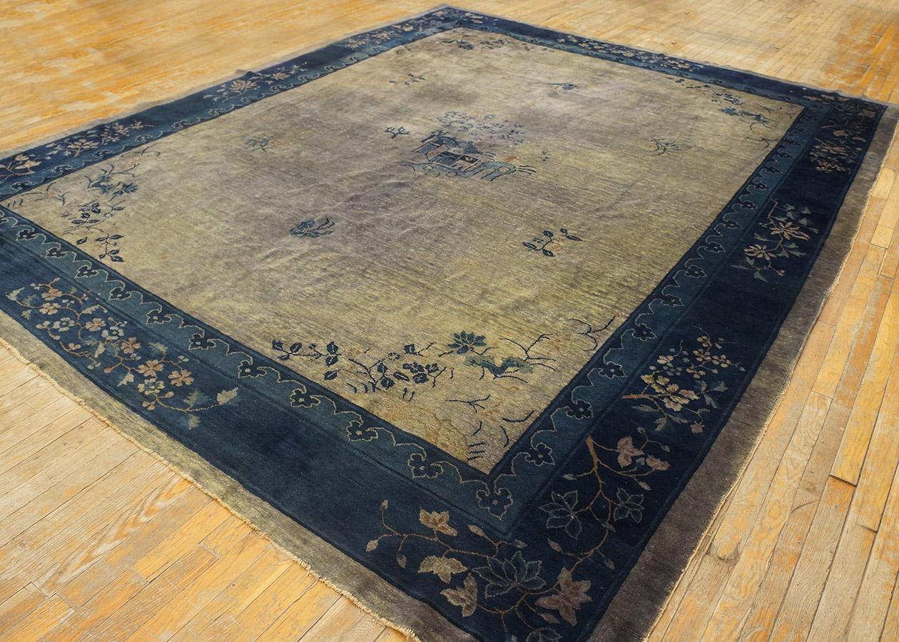 Antique Chinese Peking rug, Size: 9' 3'' x 11' 6''.