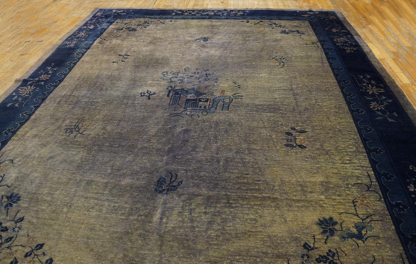 Antique Chinese Peking Rug 9' 3'' x 11' 6'' For Sale 3