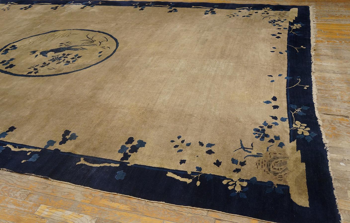 Wool Early 20th Century Chinese Peking Carpet ( 9'3'' x 14'3'' - 282 x 435 ) For Sale