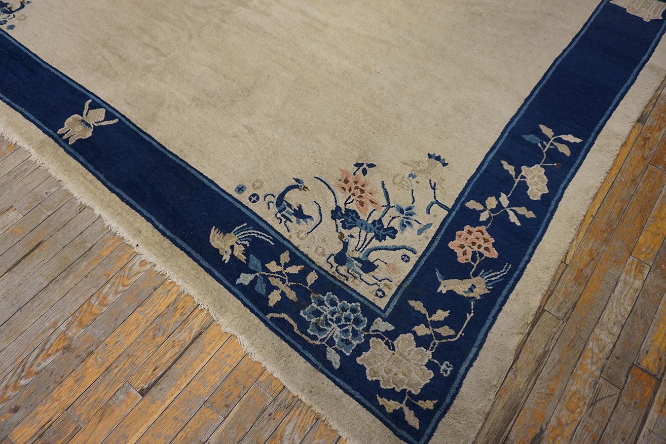 Early 20th Century Chinese Peking Carpet ( 9'3'' x 11'6'' - 282 x 351 ) In Good Condition For Sale In New York, NY