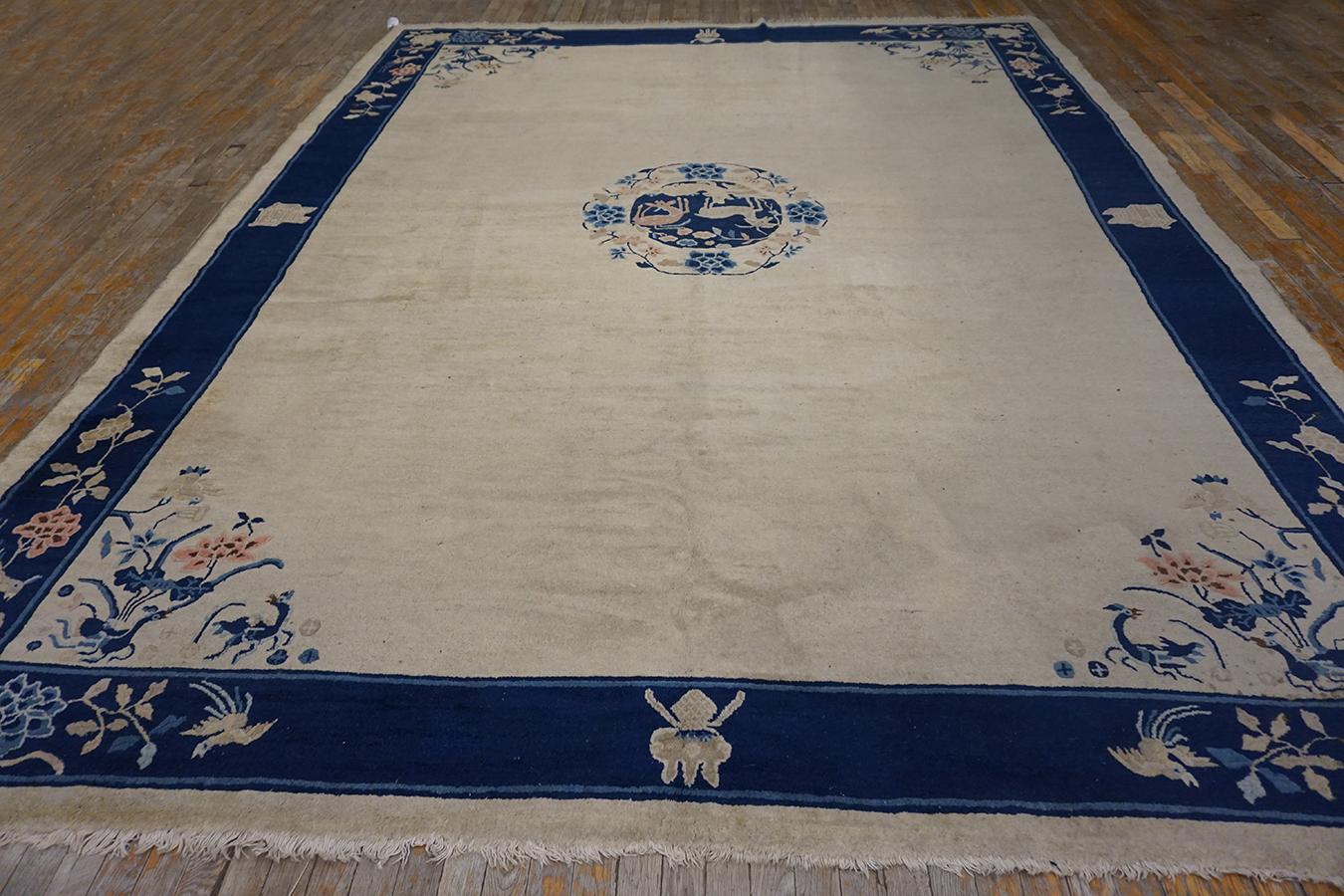 Early 20th Century Chinese Peking Carpet ( 9'3'' x 11'6'' - 282 x 351 ) For Sale 5