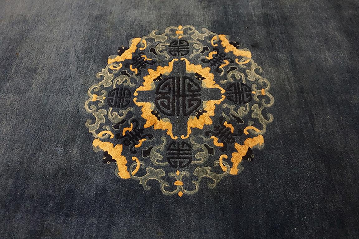 Wool Late 19th Century Chinese Peking Carpet ( 9'3