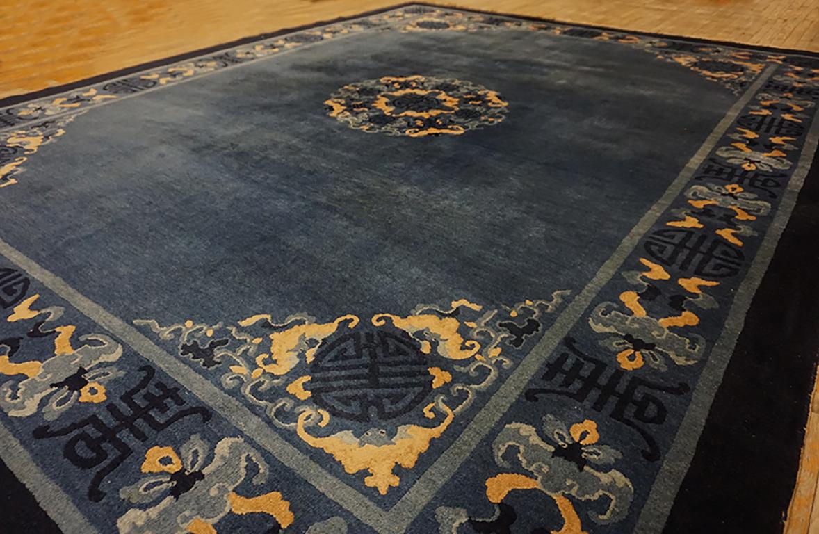 Late 19th Century Chinese Peking Carpet ( 9'3