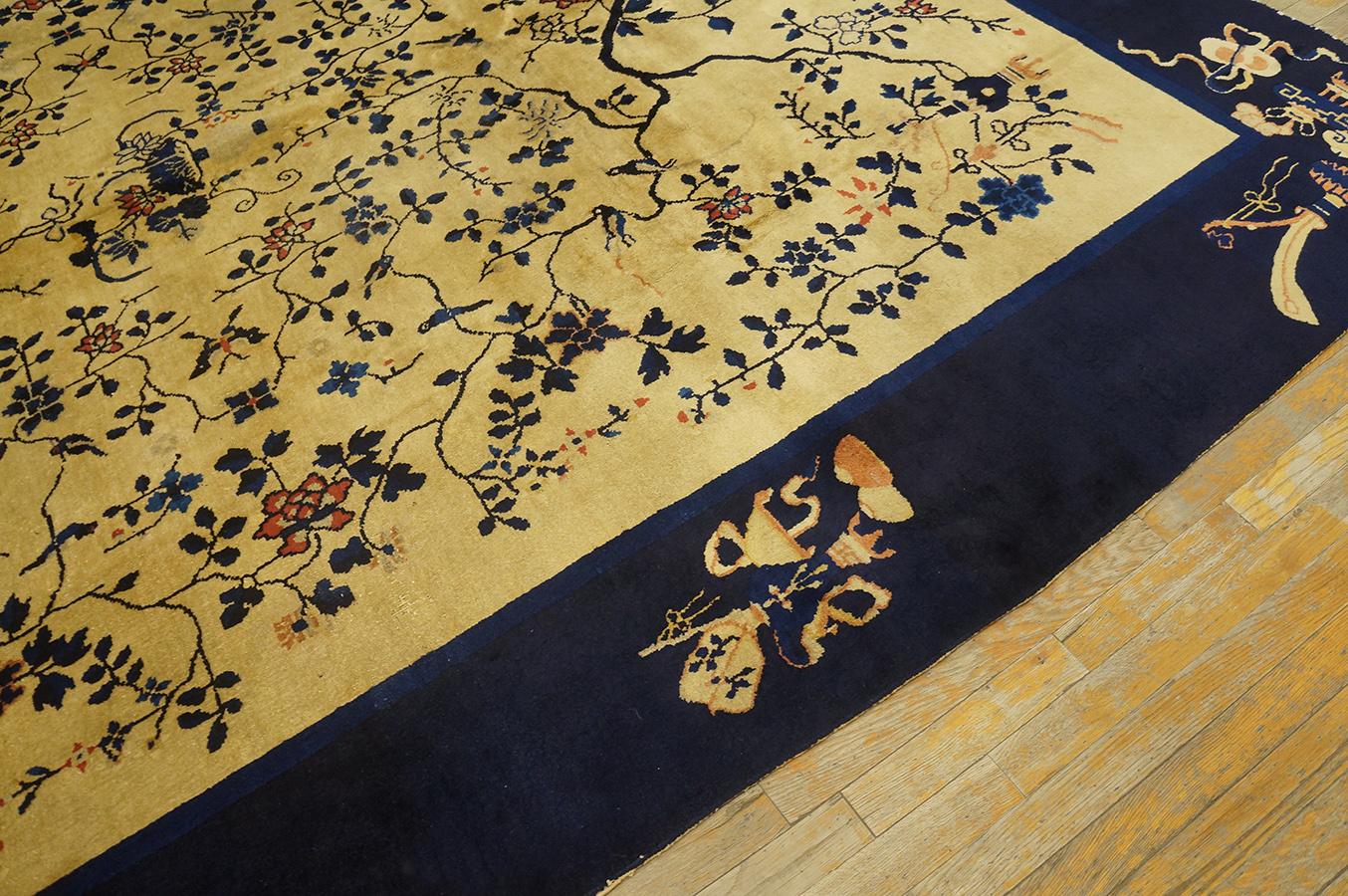 Antique Chinese Peking Rug 9' 3'' x 11' 6'' For Sale 6