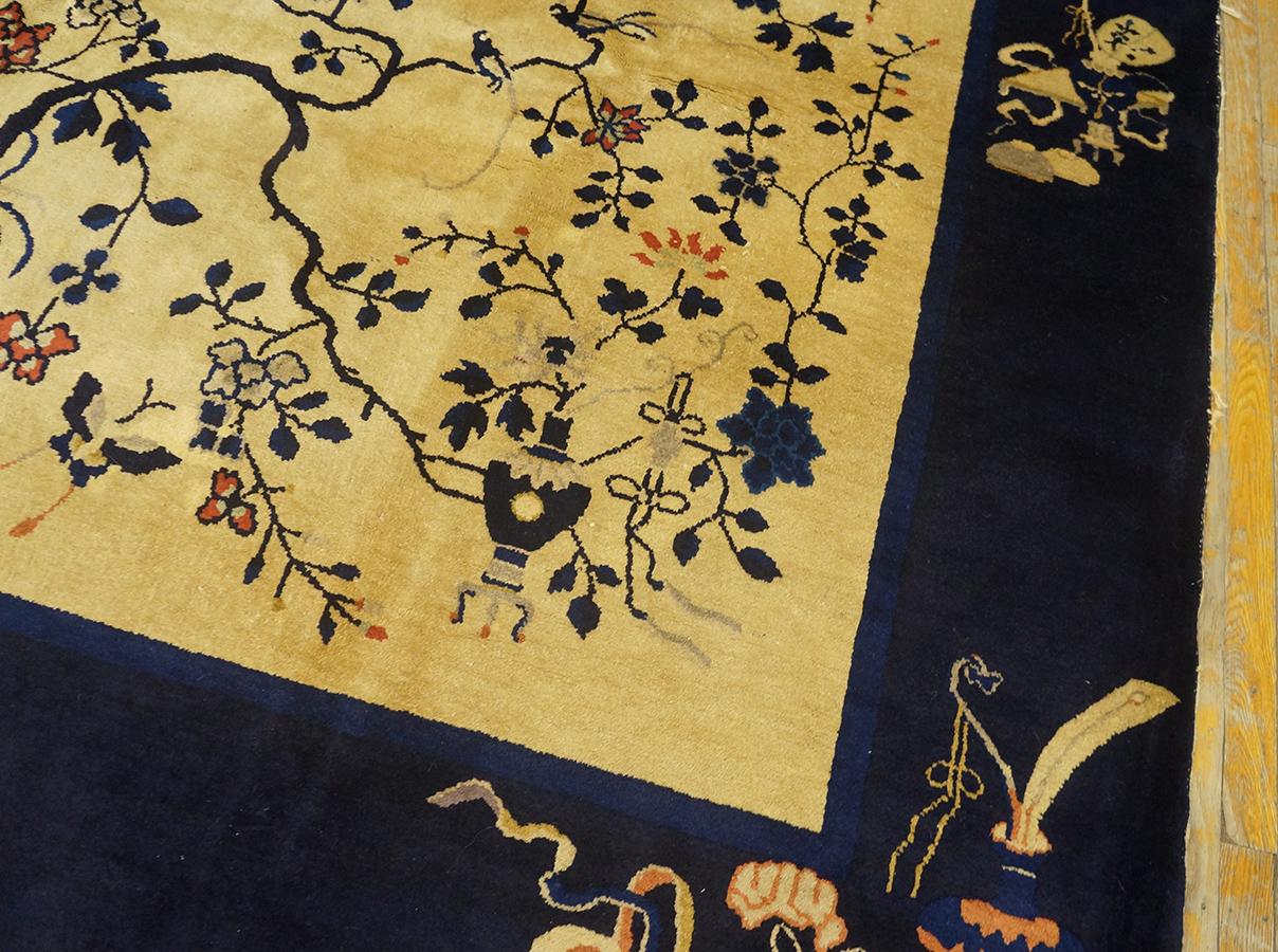 Antique Chinese Peking Rug 9' 3'' x 11' 6'' For Sale 10