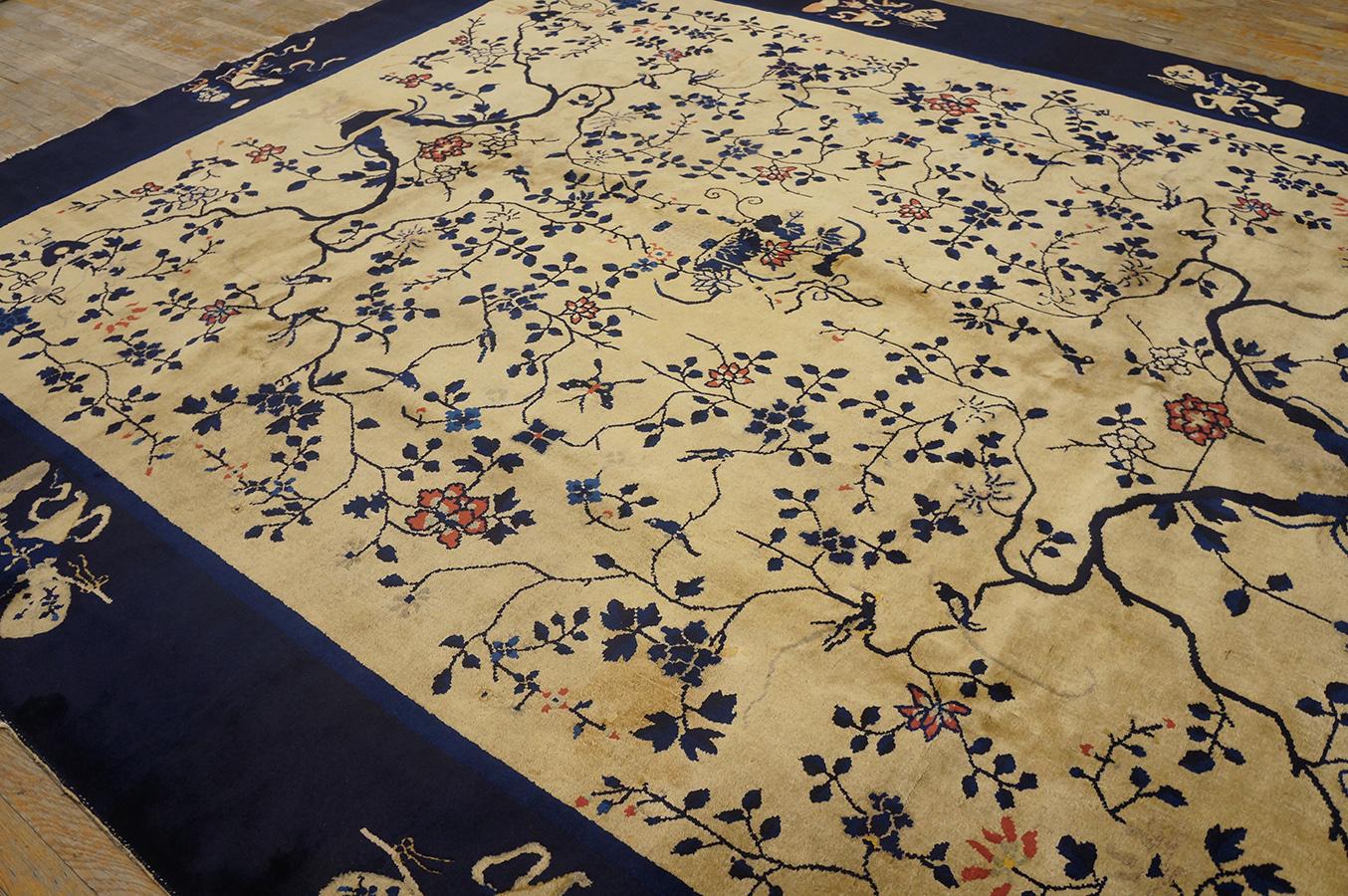 Antique Chinese Peking Rug 9' 3'' x 11' 6'' For Sale 2