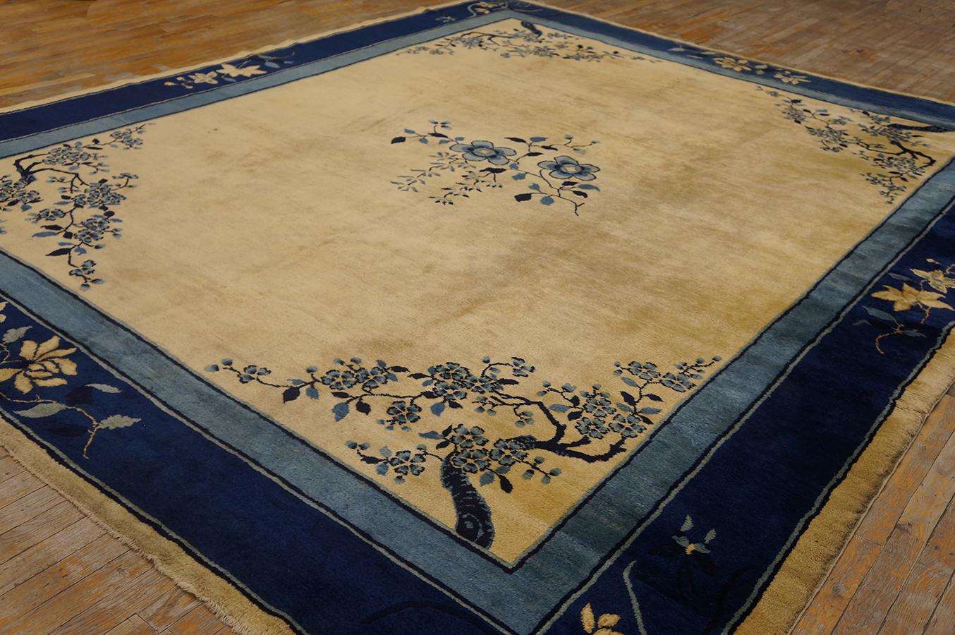 Hand-Knotted Early 20th Century Chinese Peking Carpet ( 9'3'' x 11'6'' - 282 x 351 ) For Sale