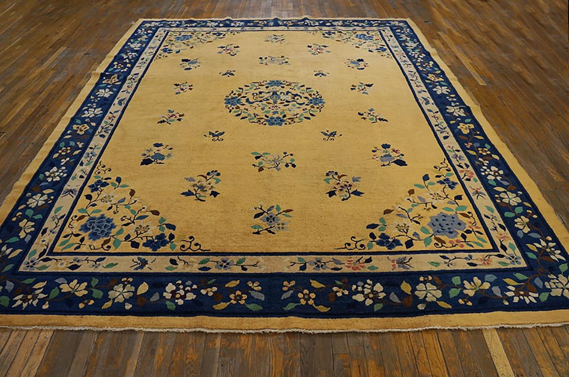 Antique Chinese Peking rug. Measures: 9' 4
