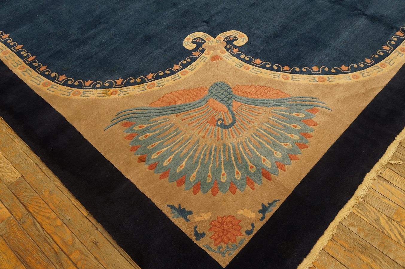 Hand-Knotted 1920s Chinese Peking Carpet ( 9' 6