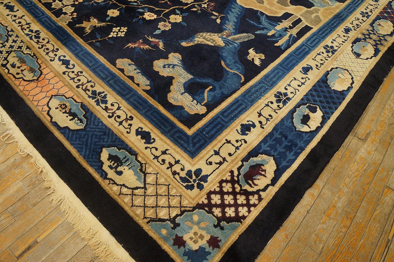 Annodato a mano Tappeto cinese di Pechino dell'inizio del XX secolo ( 9'9'' x 13'6'' - 298 x 412 ) in vendita