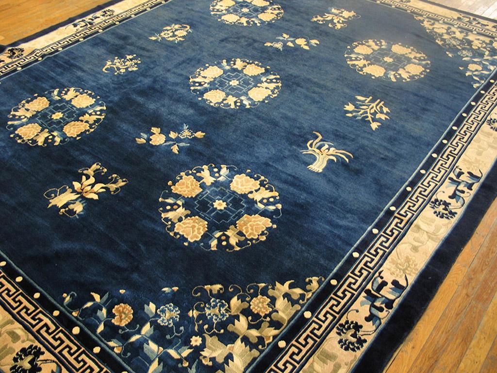 Hand-Knotted Antique Chinese Peking Rug 9' 0