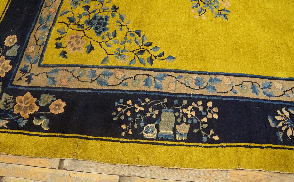 Tapis chinois ancien de Pékin de 9' 0