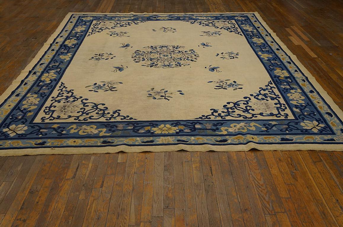 Antique Chinese Peking rug. Size: 9'0