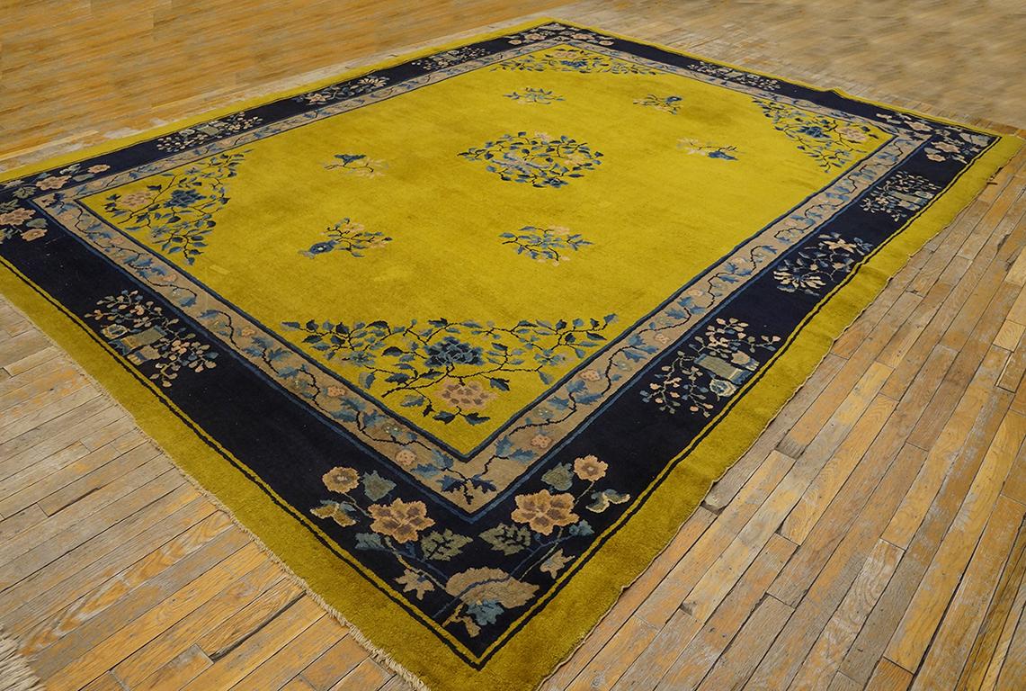 Tapis chinois ancien de Pékin, taille : 9'0