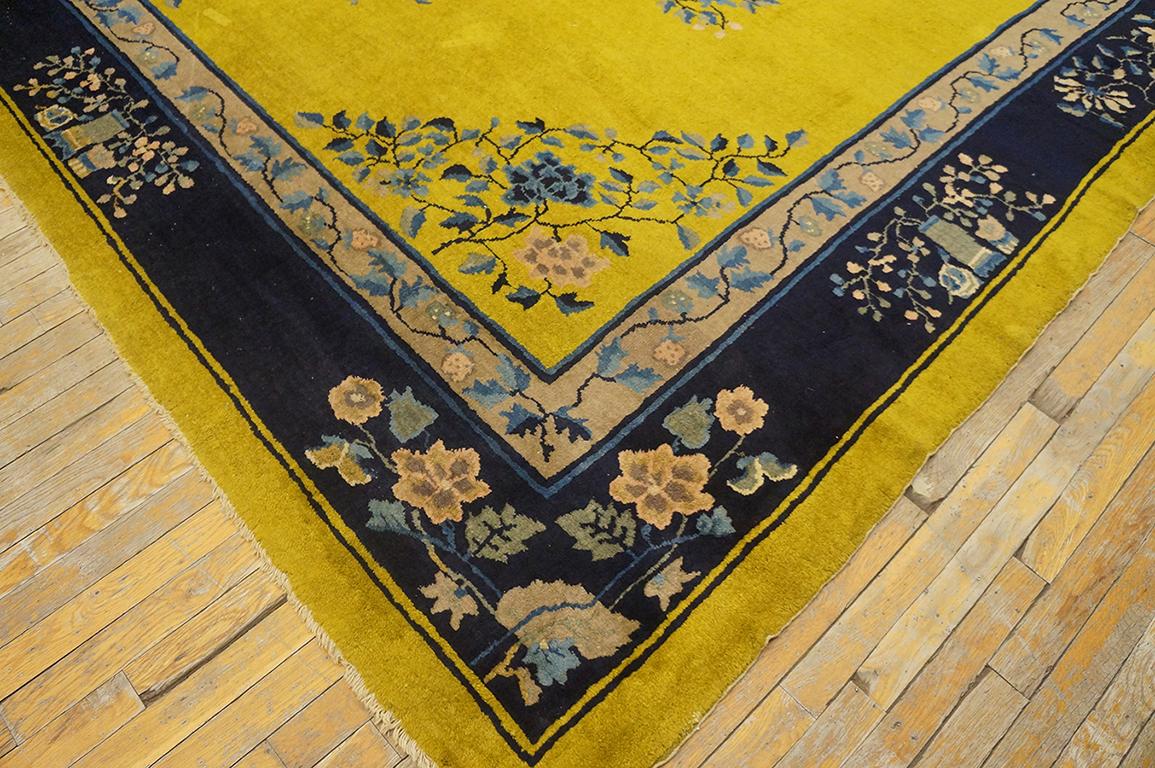 Noué à la main Tapis chinois ancien de Pékin de 9' 0