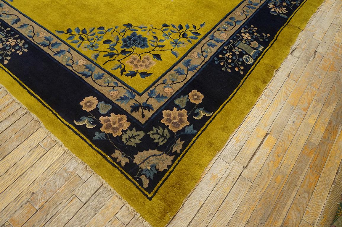 Tapis chinois ancien de Pékin de 9' 0