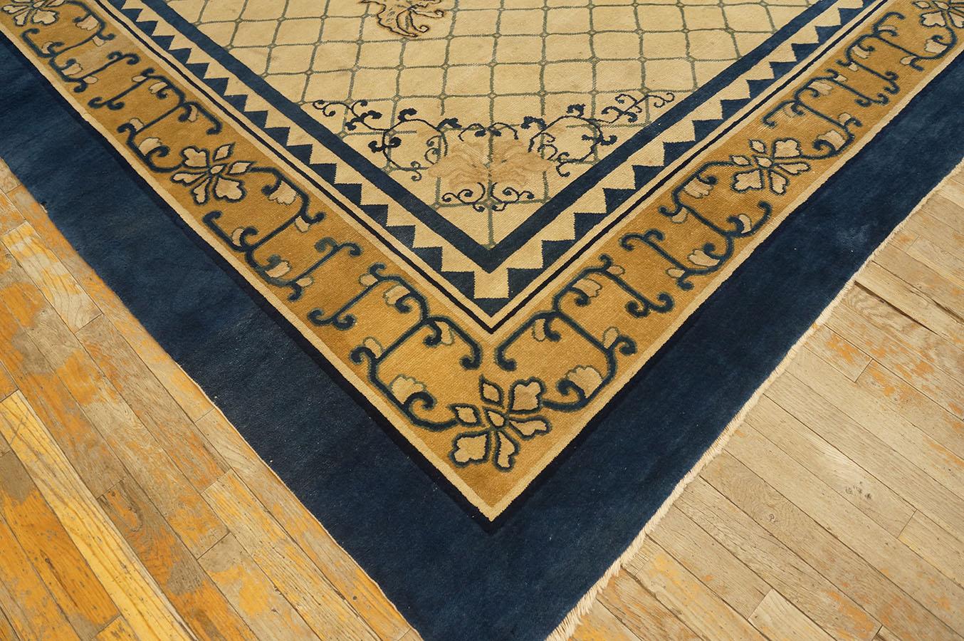 Tapis chinois de Pékin du 19ème siècle ( 9' x 11'8