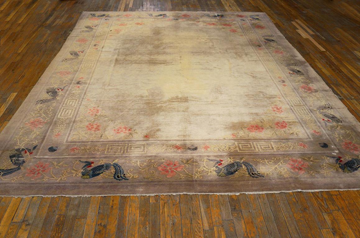 Hand-Knotted Late 19th Century  Chinese Peking Carpet ( 9' x 11'8