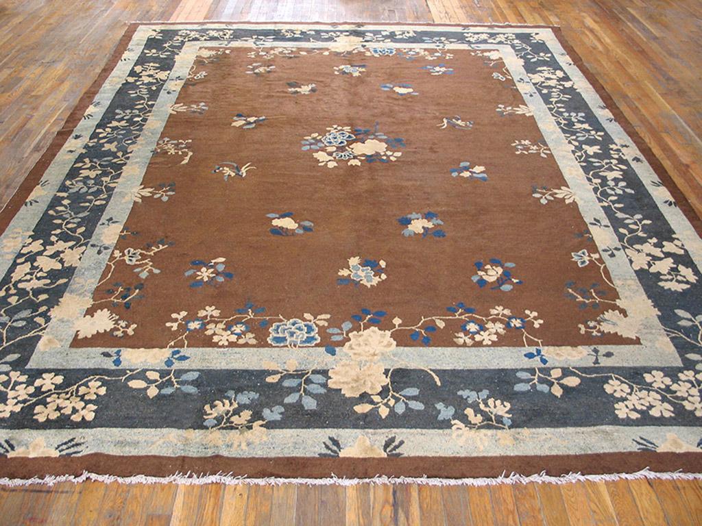 Antique Chinese Peking rug, size: 9'0