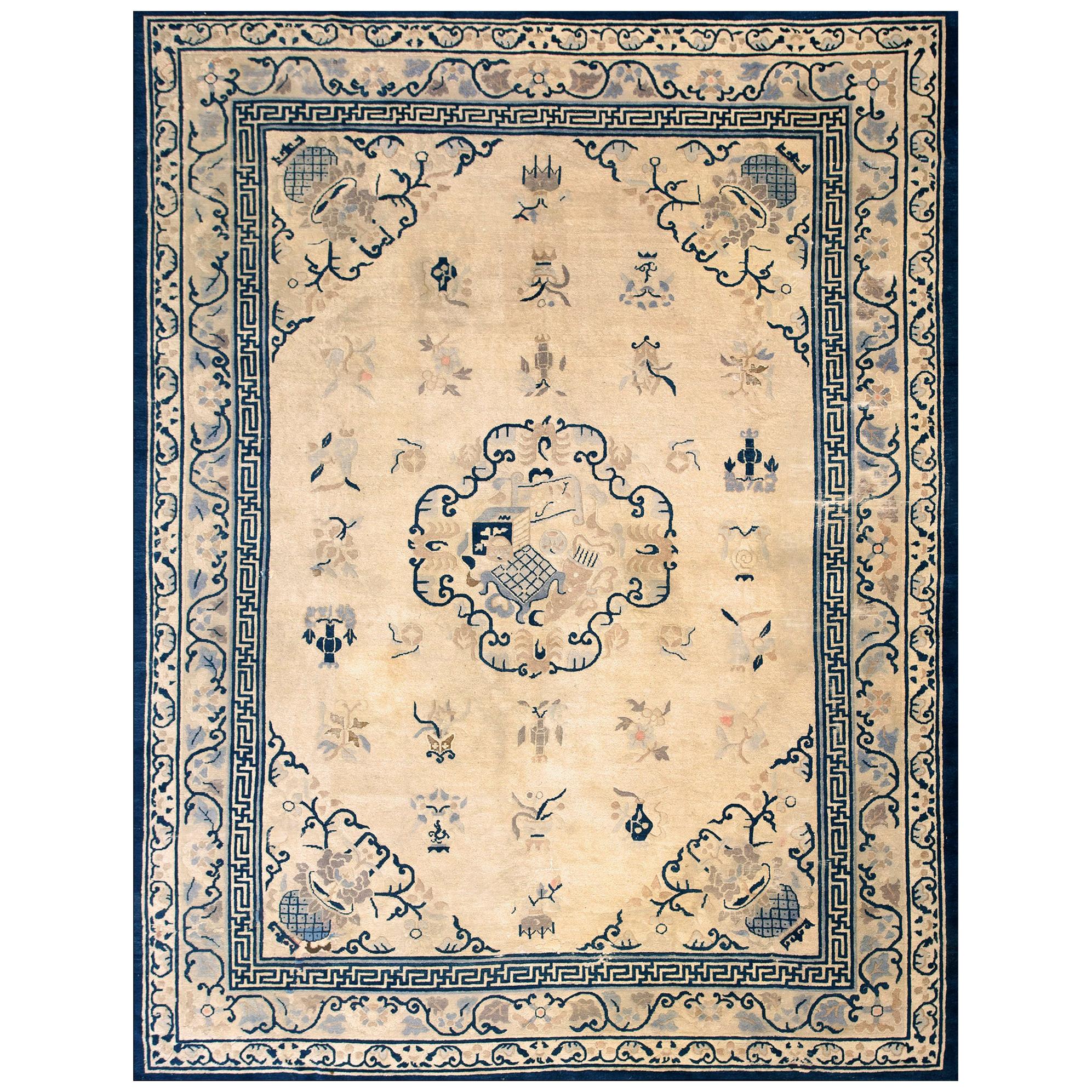 Tapis pékinois de la fin du 19e siècle ( 9'' x 11''6"" - 275 x 350 ) en vente