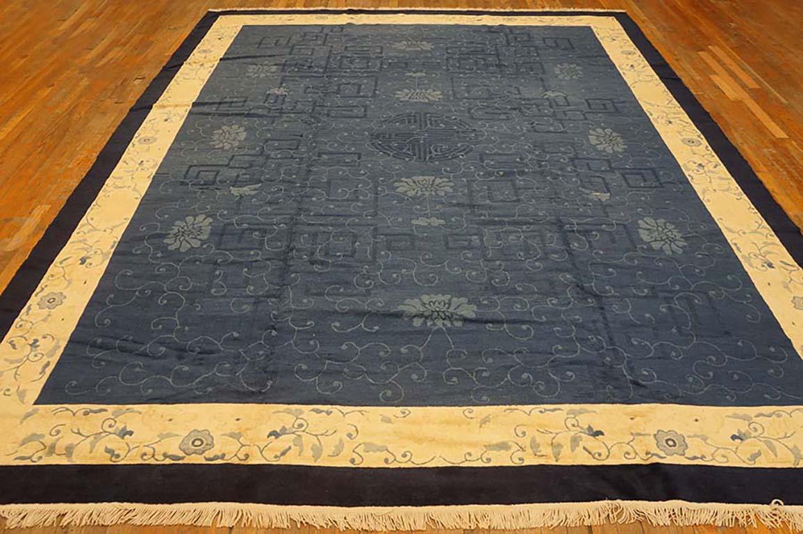 Hand-Knotted Late 19th Century Chinese Peking Carpet ( 9' x 11'8