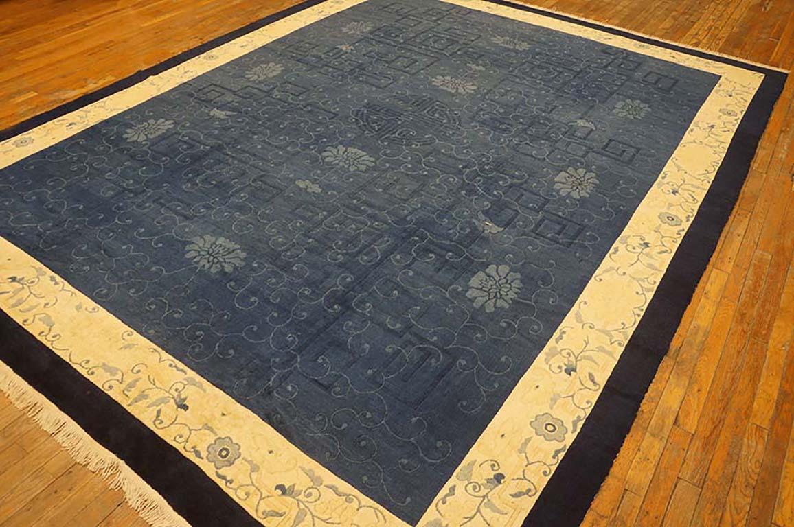 Wool Late 19th Century Chinese Peking Carpet ( 9' x 11'8