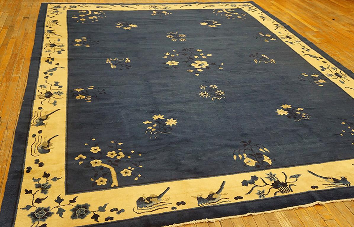 Wool Early 20th Century Chinese Peking Carpet ( 9' x 11'4