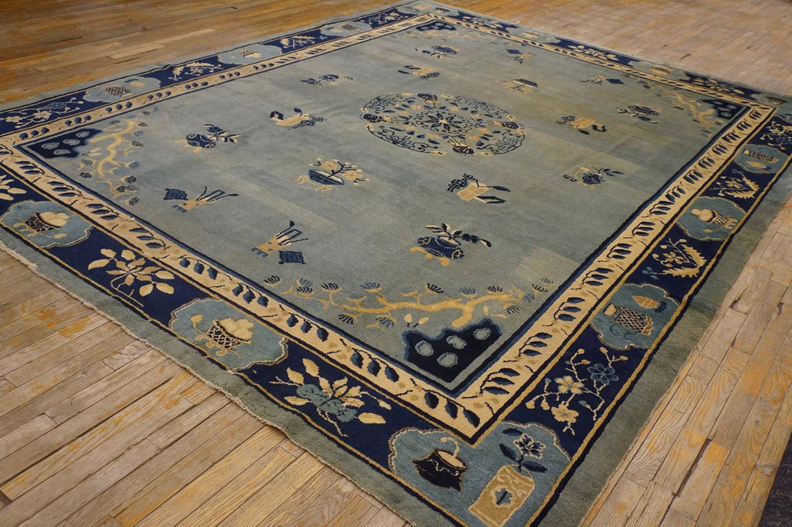 Antike Chinesisch - Peking Teppich, Größe: 9'0