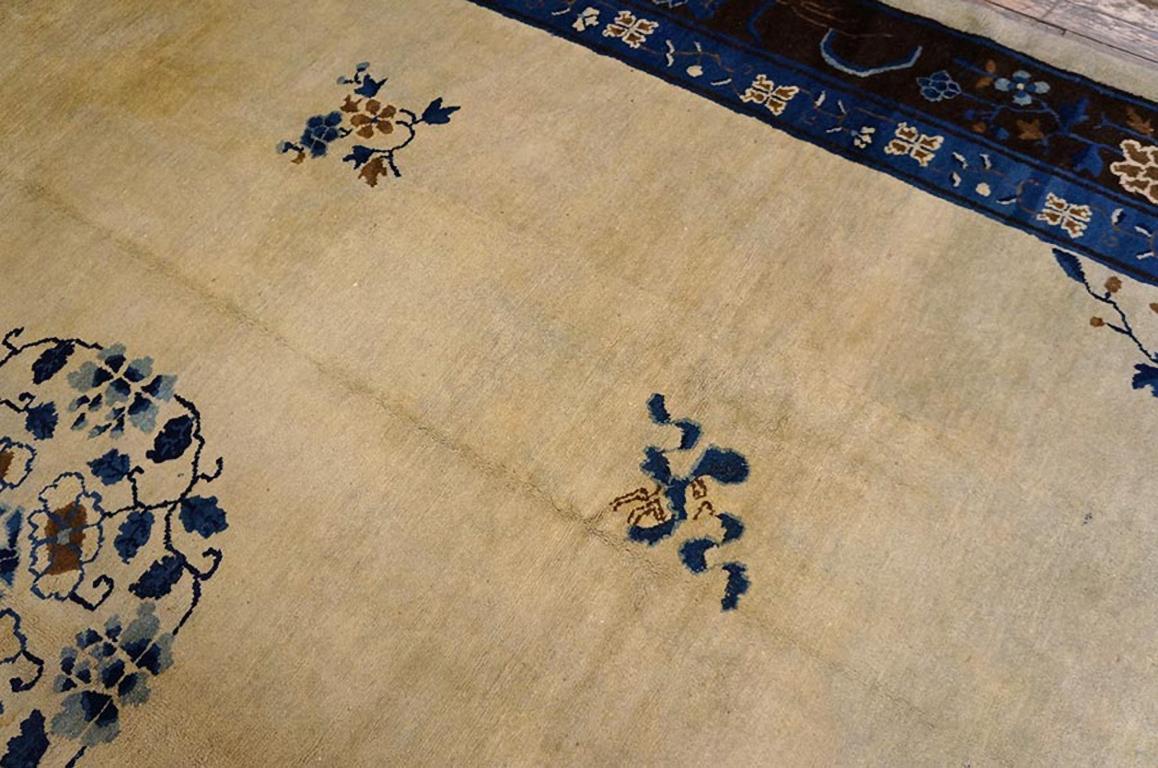 Wool 1920s Chinese Peking  Carpet ( 9' x 11'8