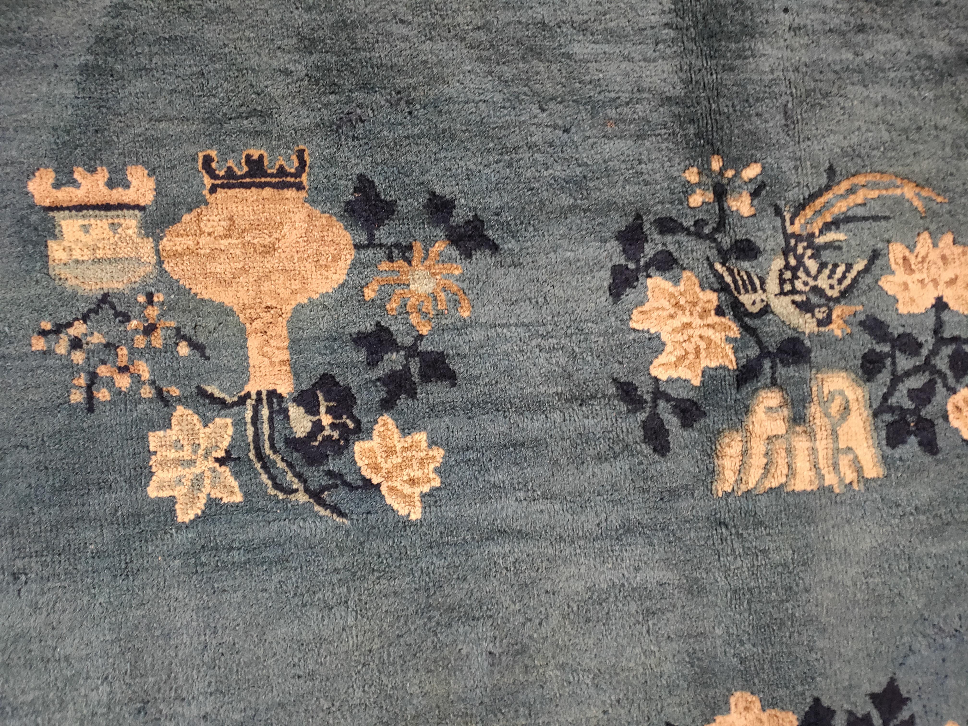 Antique Chinese Peking rug size: 9'0