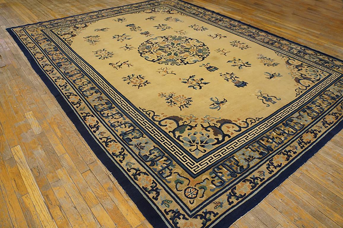Wool 1920s Chinese Peking Carpet ( 9' x 11'9