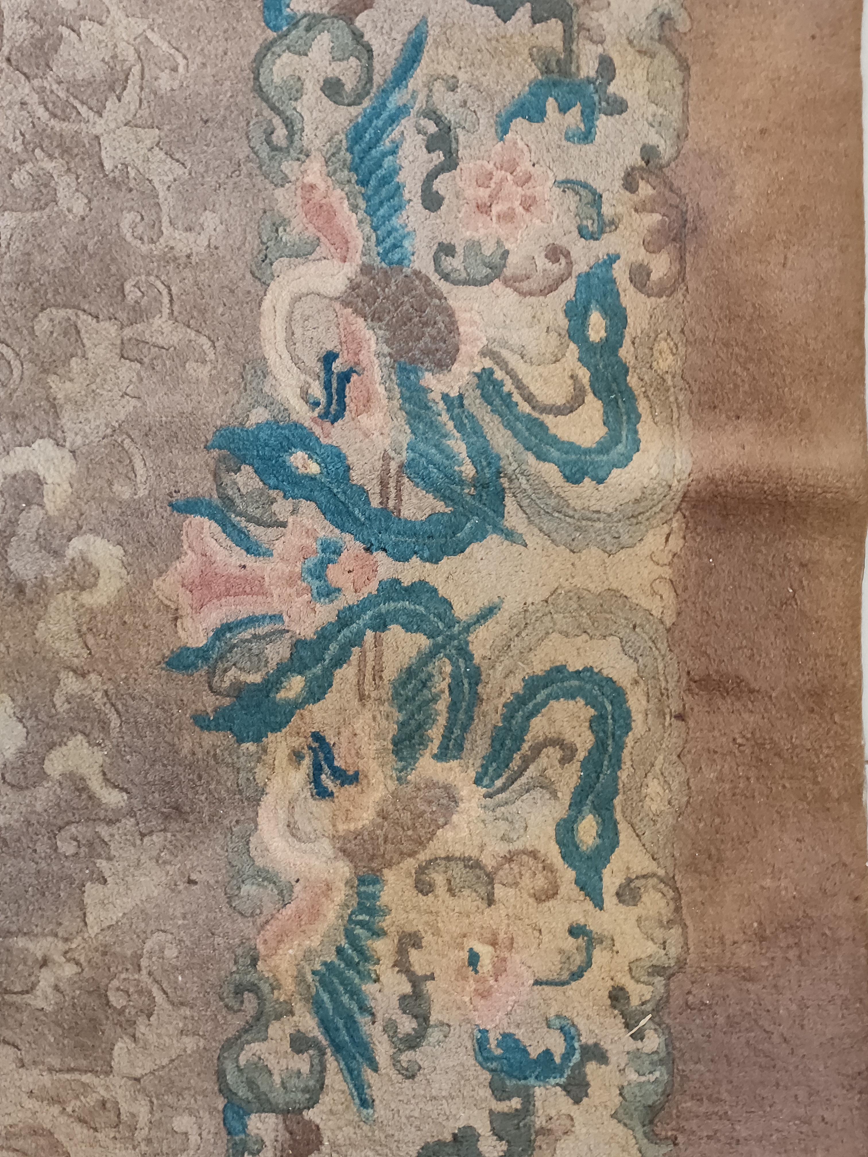 Hand-Knotted Early 20th Century Chinese Peking Carpet ( 9' x 17'8