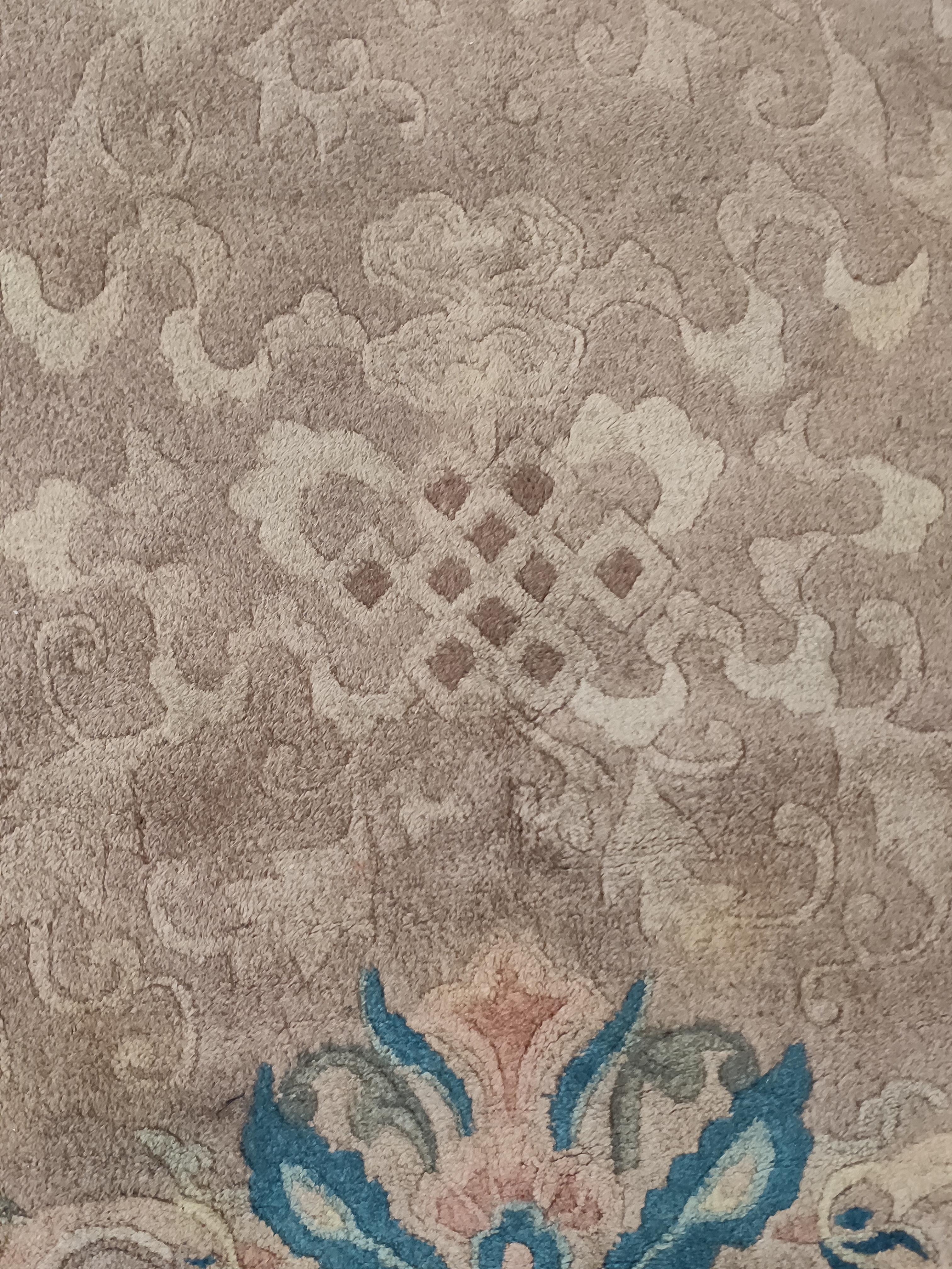 Noué à la main Tapis chinois de Pékin du début du 20ème siècle ( 9' x 17'8
