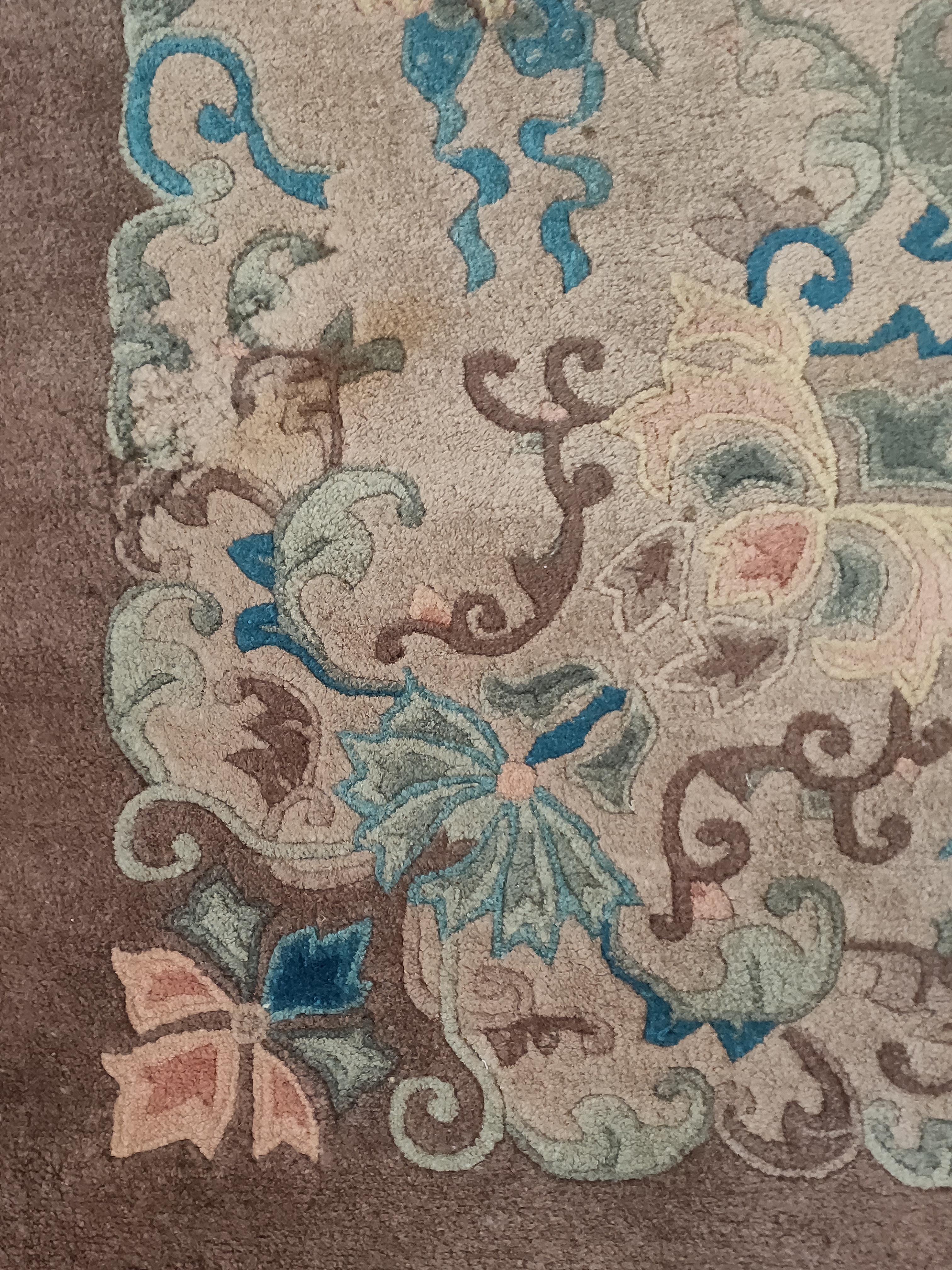 Wool Early 20th Century Chinese Peking Carpet ( 9' x 17'8
