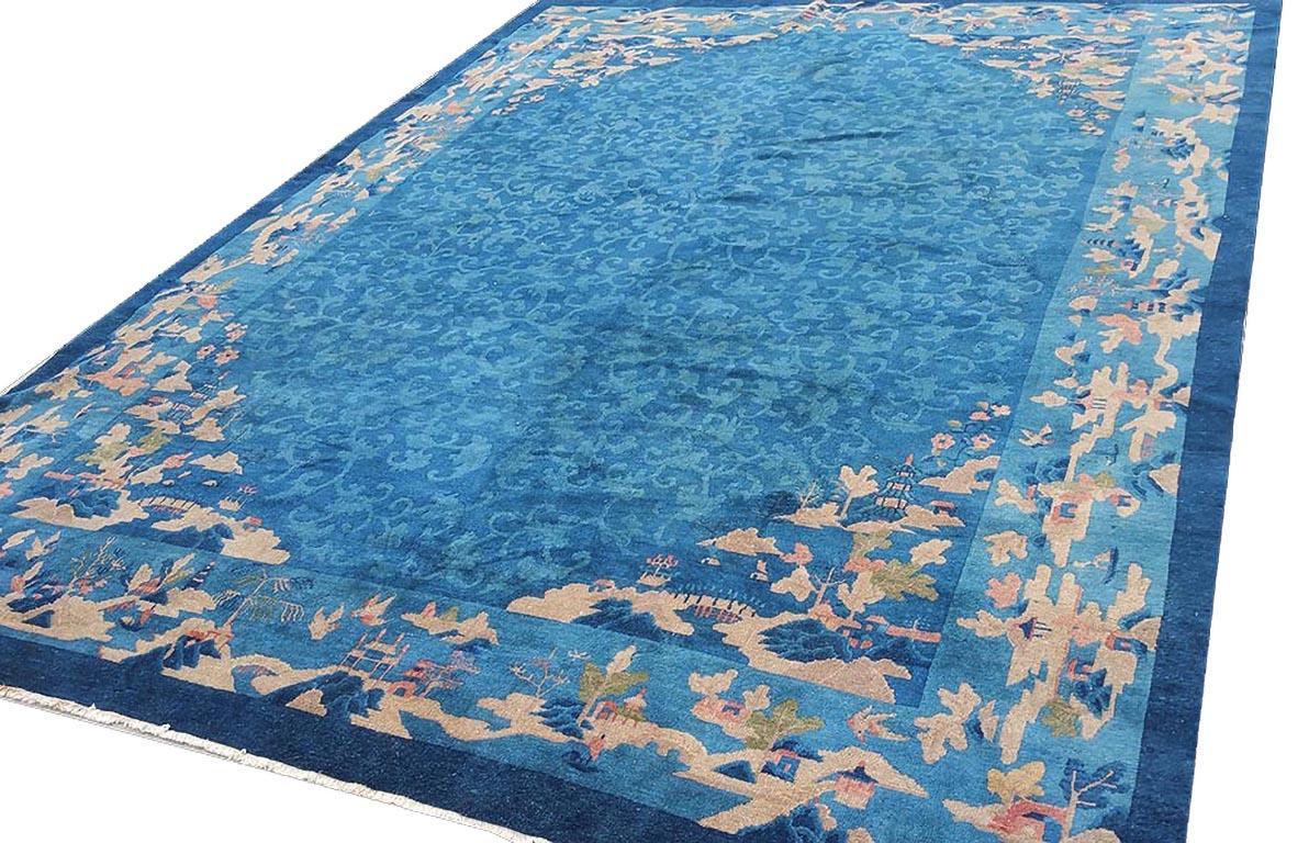 Antique Chinese, Peking rug, size: 9'2