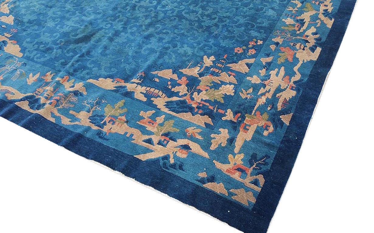 Hand-Knotted Antique Chinese Peking Rug 9' 2
