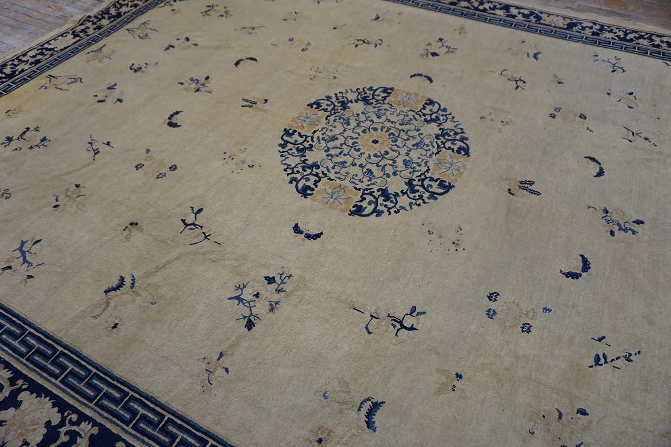 Wool Antique Chinese Peking Rug 9'2