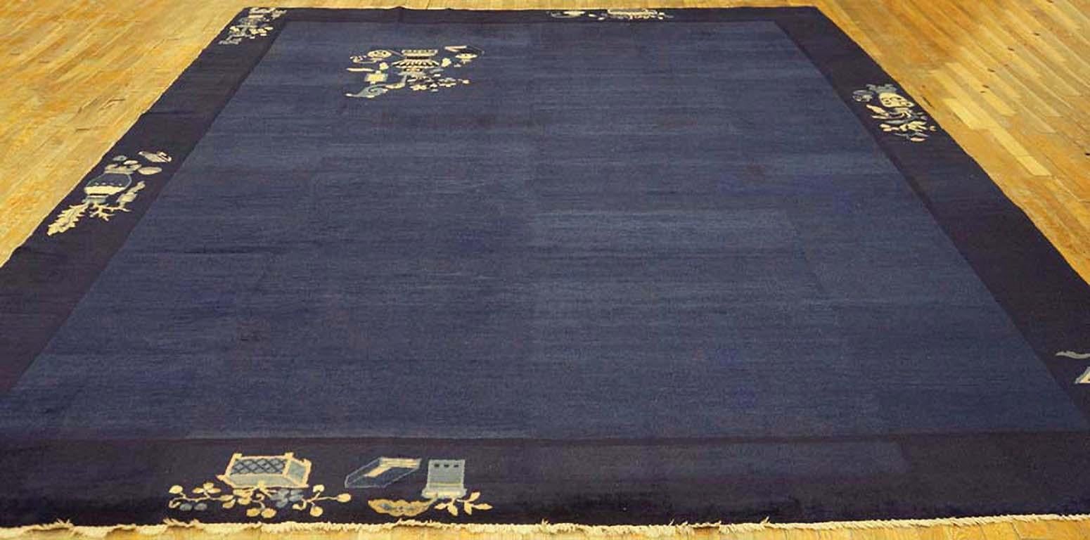 Hand-Knotted Early 20th Century Chinese Peking Carpet ( 9'2