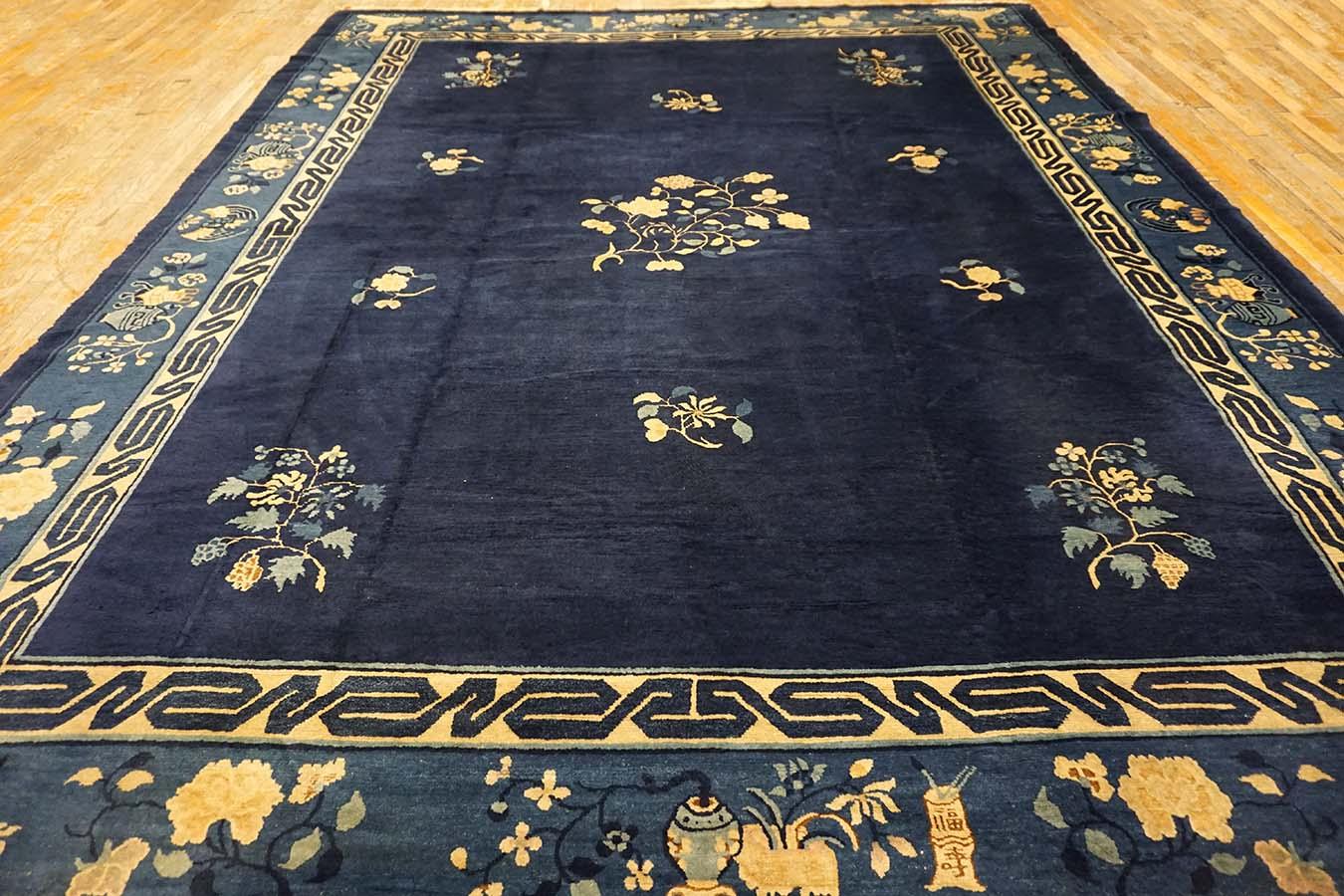Hand-Knotted Early 20th Century Chinese Peking Carpet ( 9'3