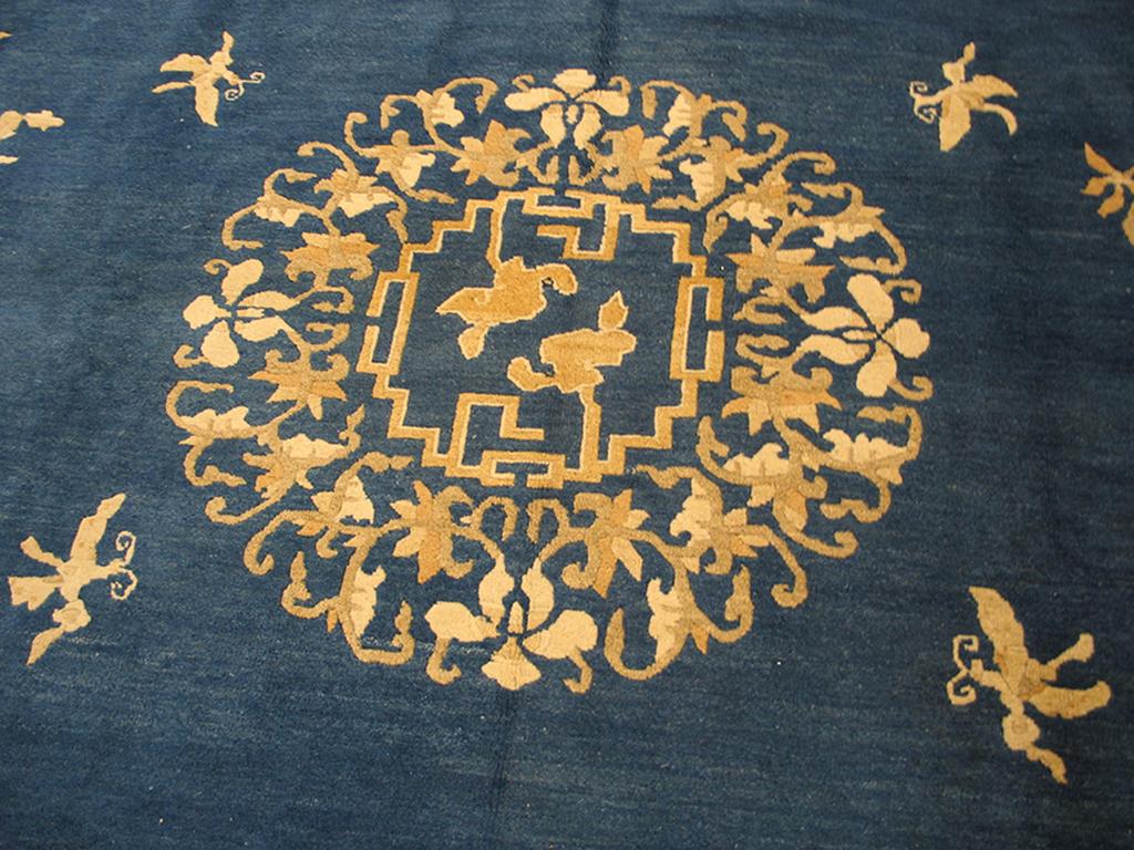 Late 19th Century Antique Chinese Peking Rug For Sale