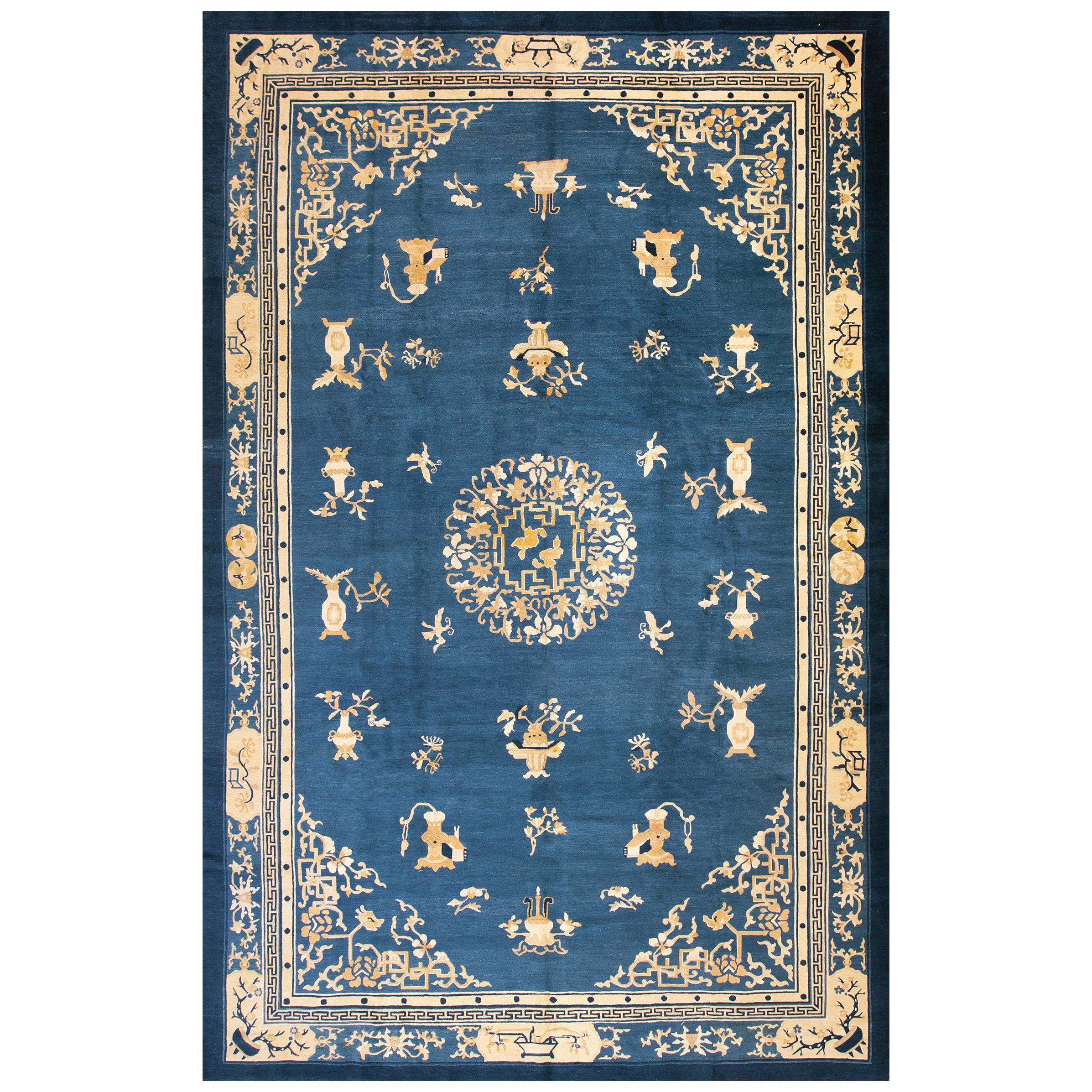 Antique Chinese Peking Rug For Sale