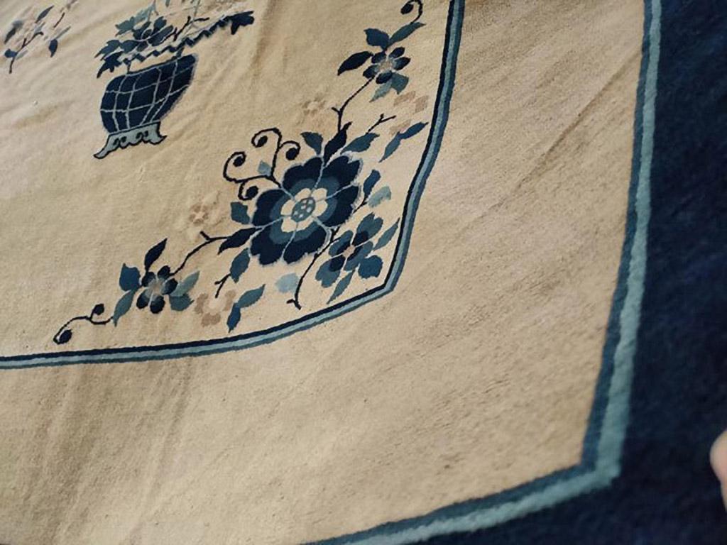 Noué à la main Tapis chinois ancien de Pékin de 9' 3