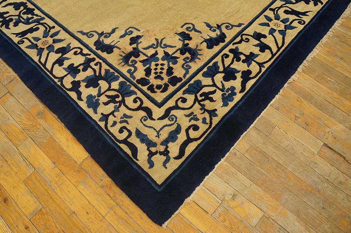 Tapis chinois ancien de Pékin de 9' 4