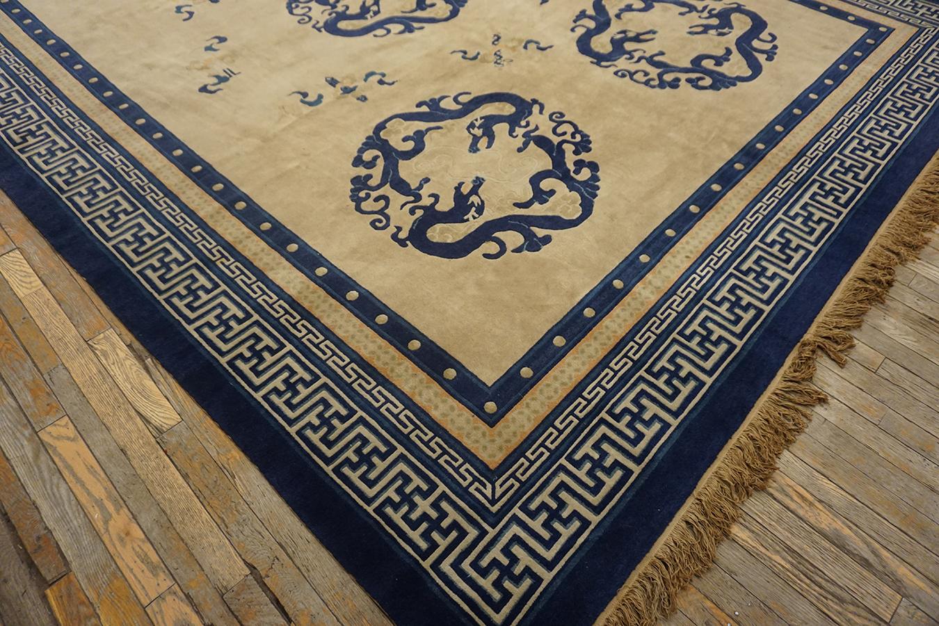 Antique Chinese Peking Rug For Sale 5
