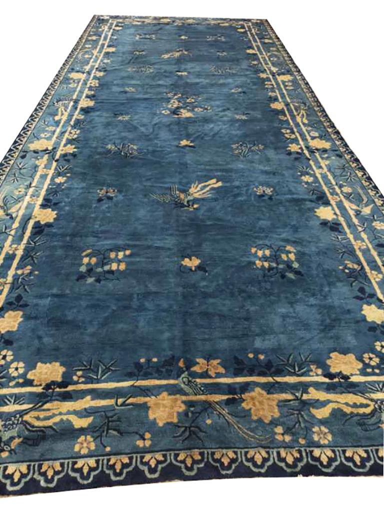 Hand-Knotted Early 20th Century Chinese Peking Carpet ( 9 6