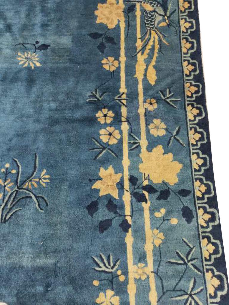 Wool Early 20th Century Chinese Peking Carpet ( 9 6